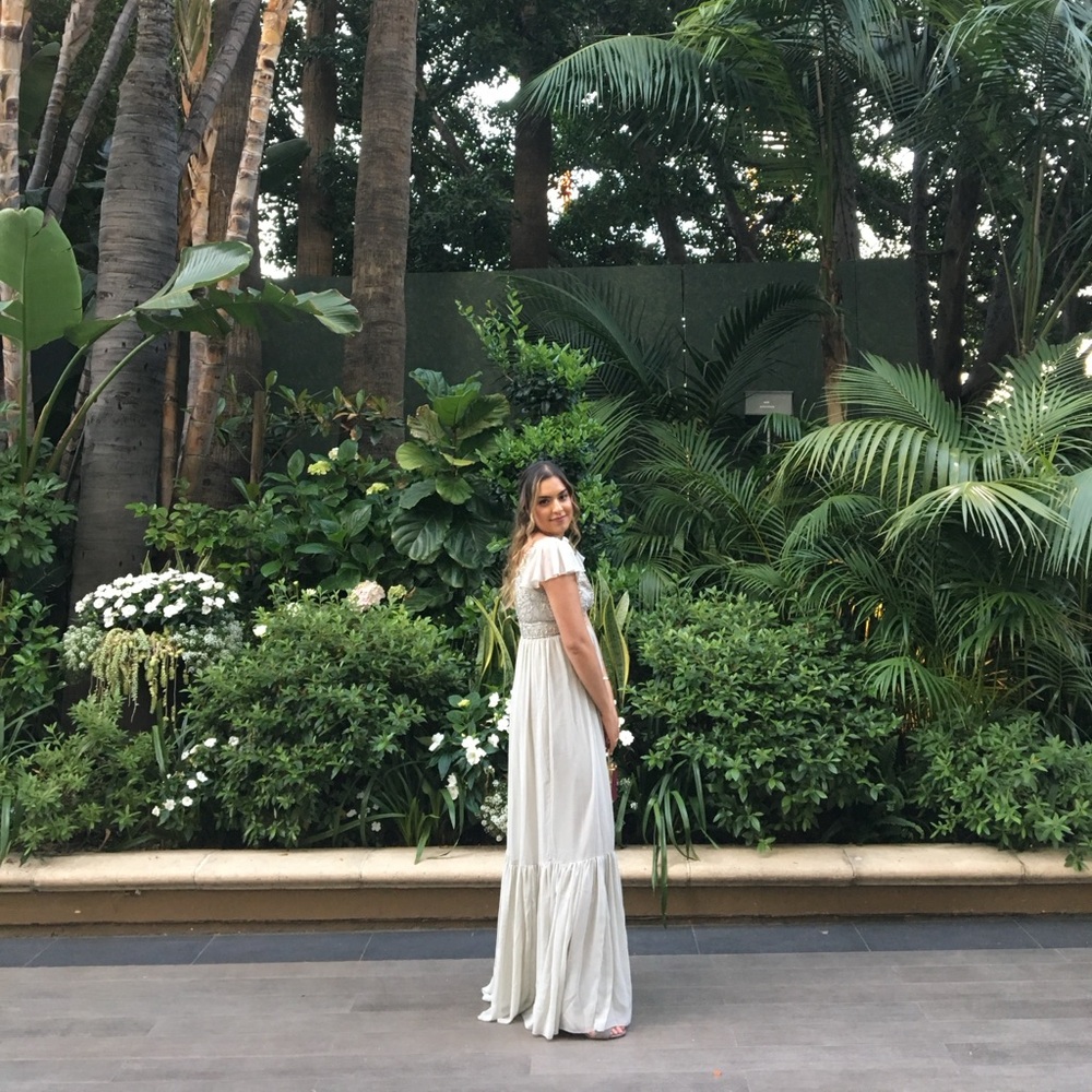 BHLDN champagne grey Gown - Picture 2 of 10
